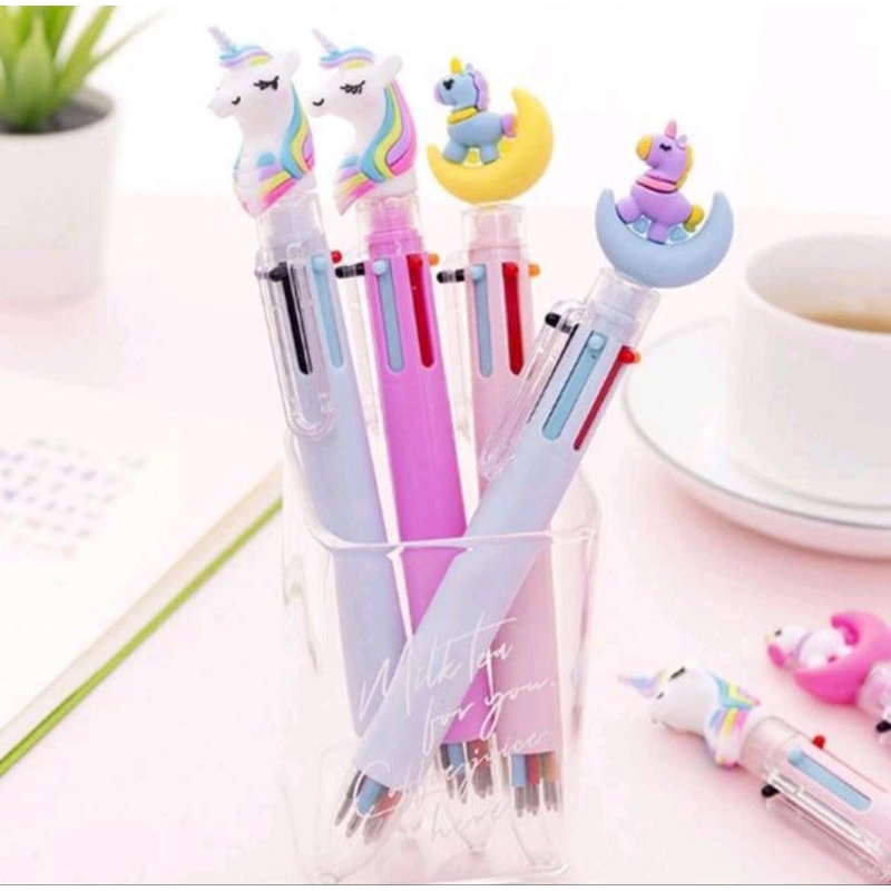 

Pena Karakter Mekanik 6 Warna Unicorn Full Moon Karakter Unicorn Warna Warni Pulpen