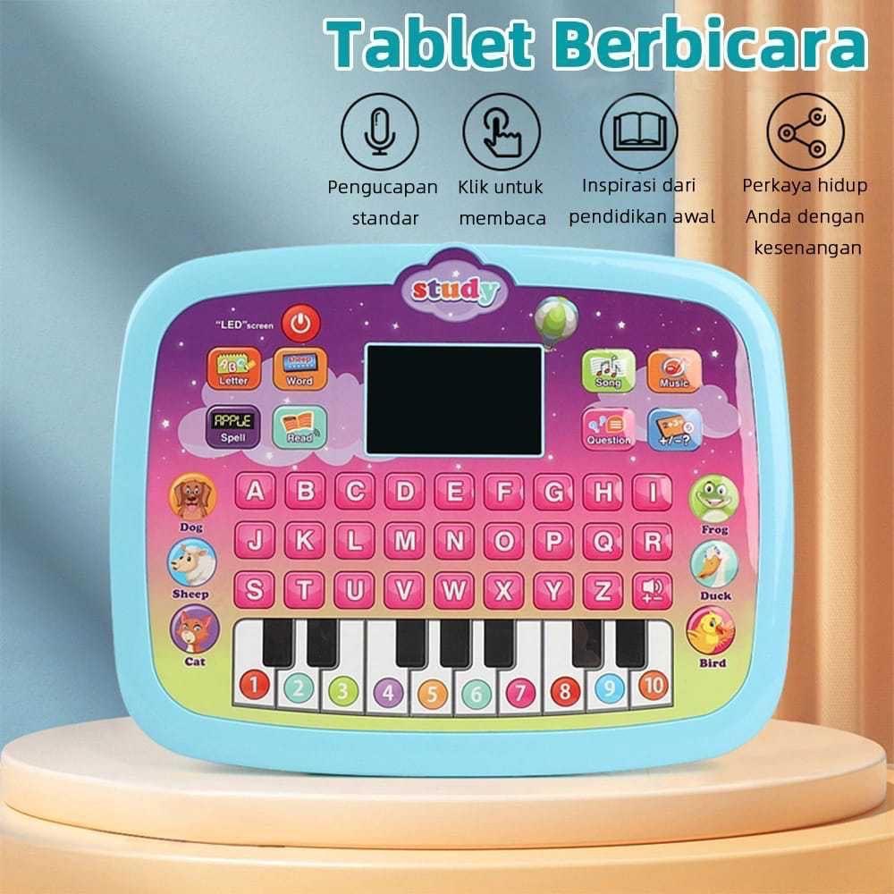Tablet Belajar Huruf Edukasi Anak Mainan Tablet Musik Piano Anak Laptop Mainan Early Edukasi Anak
