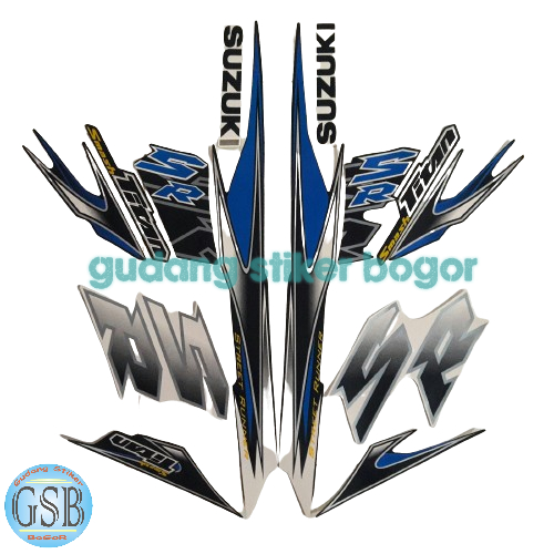 striping stiker motor smash titan 2012 hitam-putih