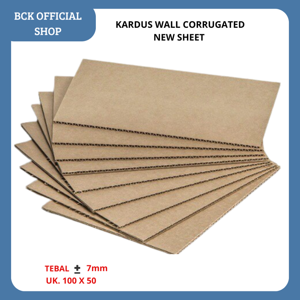 

Kardus Premium New Sheet Double Wall Corrugated Kardus Lembaran 100 x 50