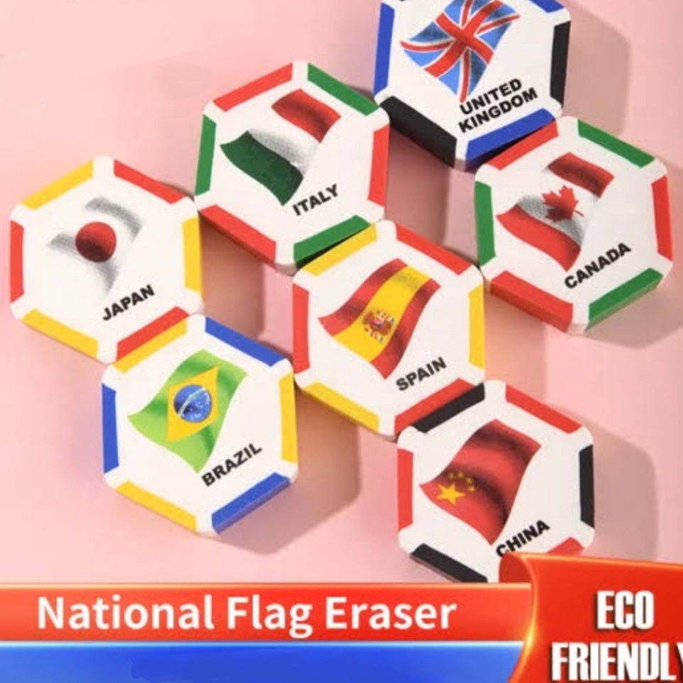 

KODE M4B8 Penghapus Pensil Bendera Negara Per box isi 48 pcs