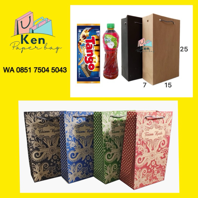 

Paperbag uk 15x25x8 Terimakasih untuk wafer dan teh pucuk