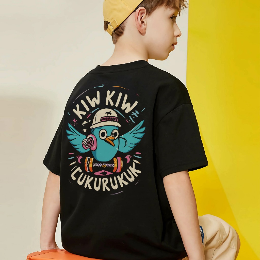 Kaos Anak Laki laki 3 - 12 tahun Best Seller Viral Kiw kiw cukurukuk