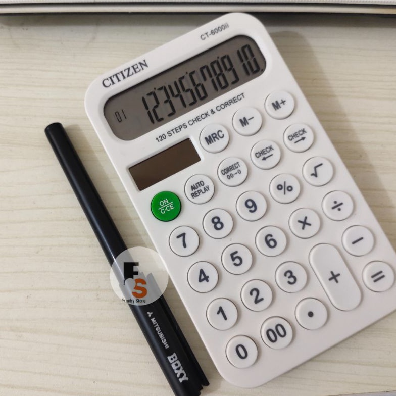 

KODE A8V6 Kalkulator Dagang Chek Ulang Citizen ct 6ii Warna Putih