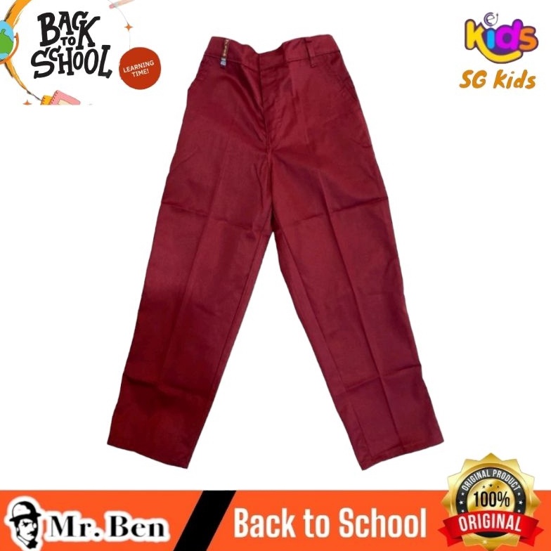 

KODE F1R4 MRBEN Seragam Sekolah Celana SD Merah Panjang Pinggang Karet Kantong Samping Celana Sekolah SERAGAM SEKOLAH
