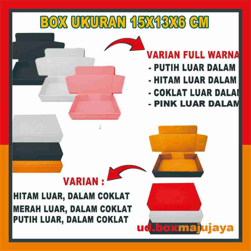 

(PAKET 10 Pcs) Box 15x13x6 cm / Kardus Polos / Box Lipat Depan