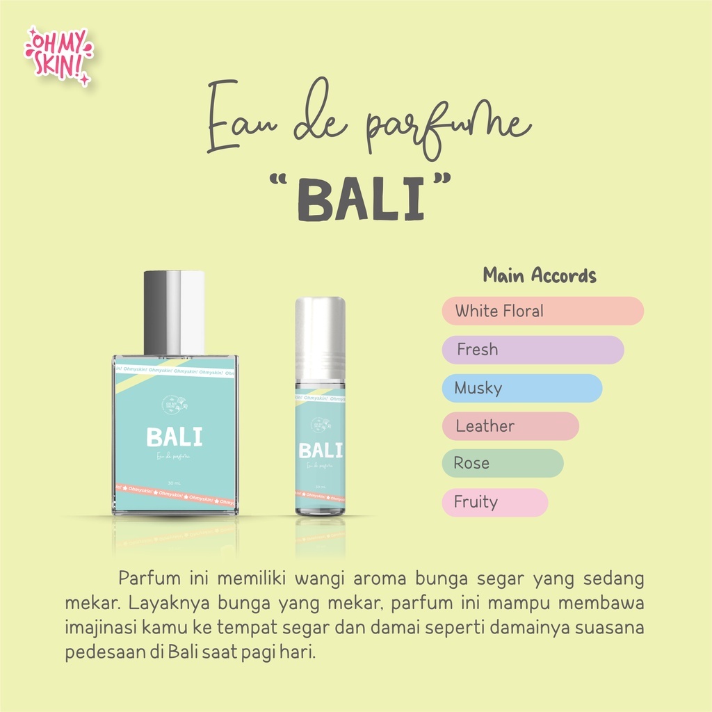 ( SBS ) Bali EDP Eau De Parfum Roll On and Spray Parfume Inspired Oh My Skin! Body Mist Cologn Spray
