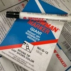 

KODE V7O3 spidol murah permanent G 12 snowman wrn hitam 1kotak 12pcs