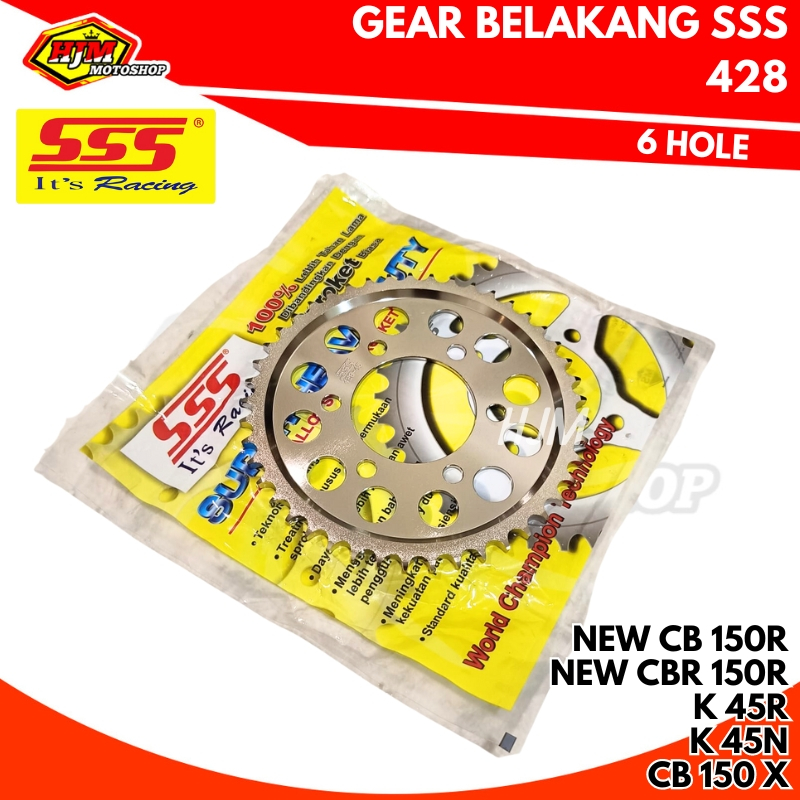 Gear Belakang SSS 428 New CBR 150 R K45R K45N CB150R NEW CB 150 X ORIGINAL SSS