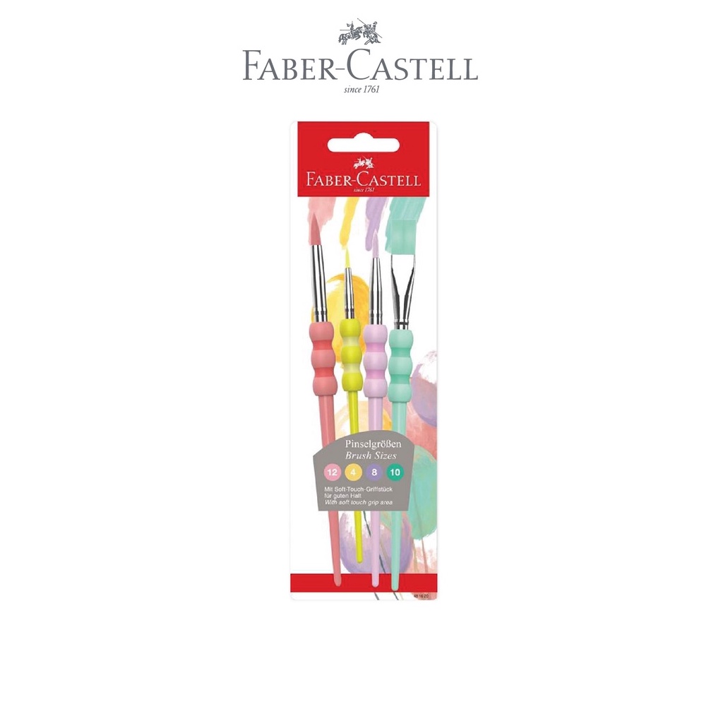 

KODE X4N8 FaberCastell Grip Brush Kuas Set 4 Colours
