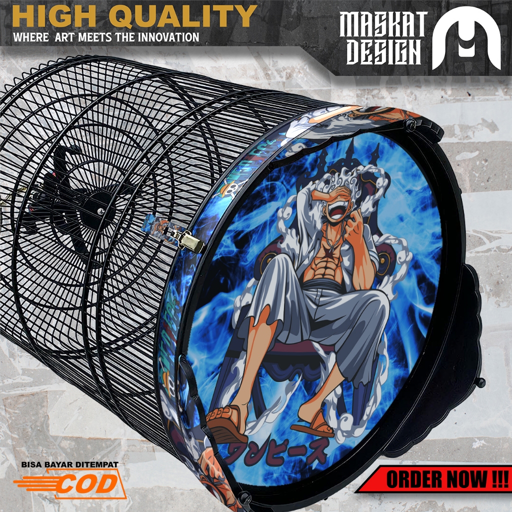 Stiker Decal Sangkar Burung Murai Kacer Tebok Bulat - Sticker Dekal Sangkar Murai Variasi Desain One