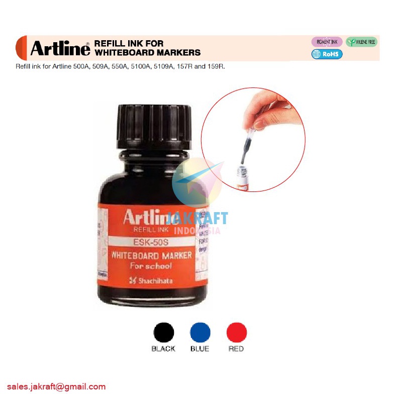 

SUPER 1 Pcs Tinta Refill Spidol Papan Tulis Putih Kaca ARTLINE ESK5S Isi Segala Merek Whiteboard White Board Glassboard Glass Board Marker Bisa Dihapus