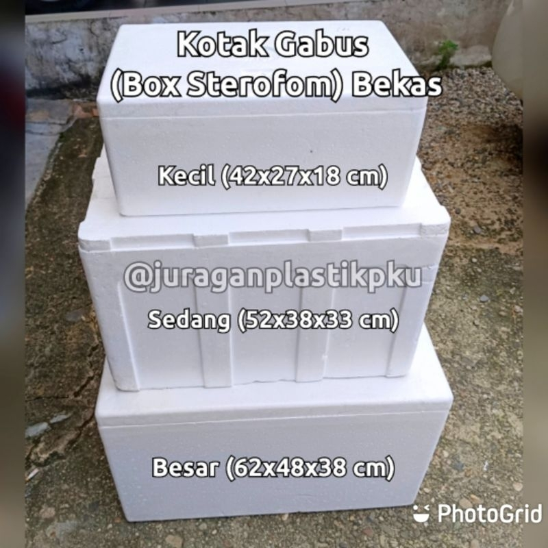 Kotak Gabus Sterofom Bekas | Box Styrofoam Busa Tempat Es Frozen Food Makanan Ikan 25 Liter 40 Liter