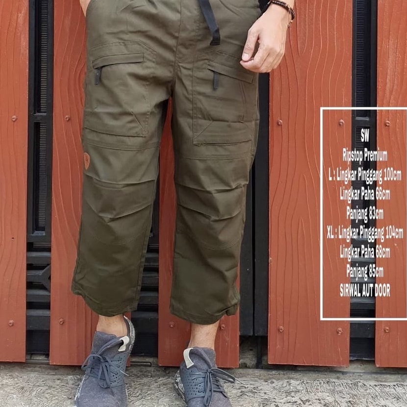 KF7 Sirwal Outdoor Tactical Cargo Ukuran S M L XL XXL Celana Cingkrang Pangsi Jumbo Ikhwan Muslim De