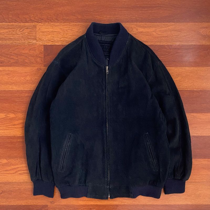 Strath conar italian mode leather bomber jacket  ( LL ) pria