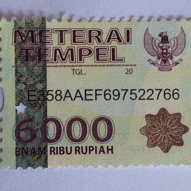 

HJ6 materai6 asli orinal tahun 215 22