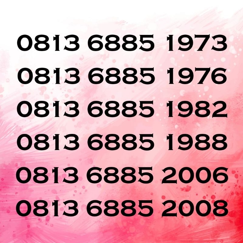 No Cantik Simpati Seri Tahun Awalan O813 SUPER SERU PLUS COMBO SAKTI