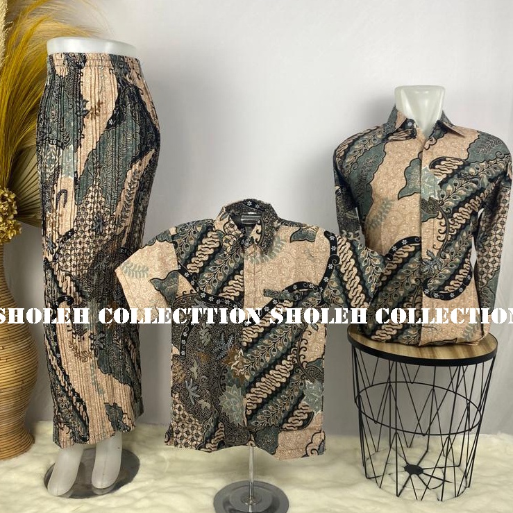 Langsung Beliii KEMEJA BATIK COUPLE KELUARGA  ROK PRISKET BATIK COUPLE  BAJU COUPLE KELUARGA  SET CO