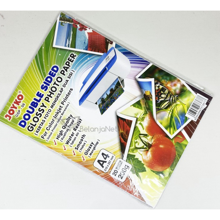 

Wah Kes Foto Mengkilap Glossy Photo Paper 2 Sisi Joyko GSP 2 Lembar