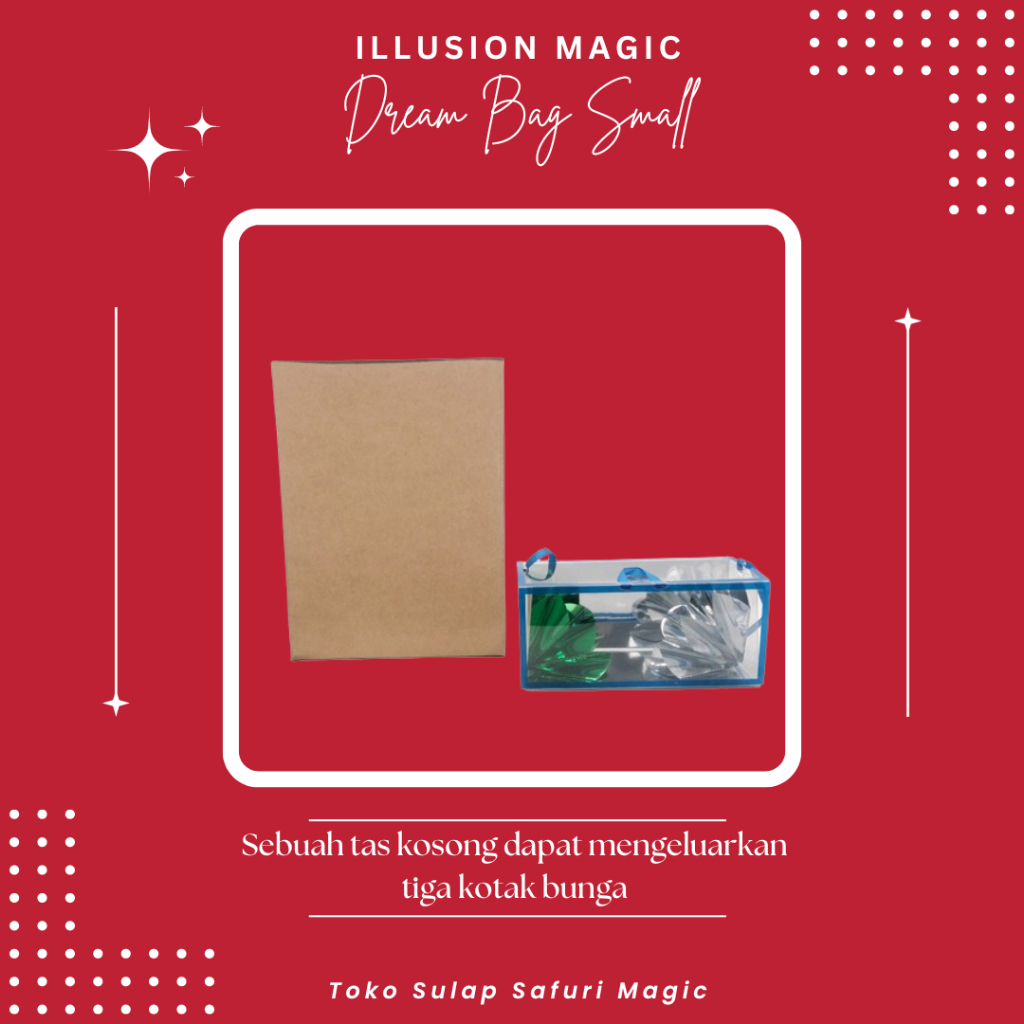 Alat Sulap Dream Bag Small - Sulap Anak - Anak - Sulap Kotak Bunga - Sulap Tas Ajaib - Toko Sulap