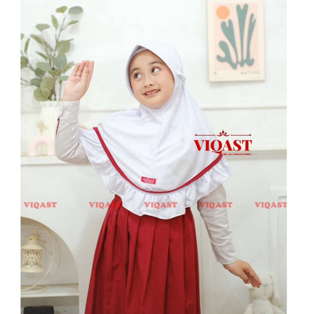jilbab anak sekolah GLADIS 6-10 tahun kerudung anak sekolah dasar tali serut SD hijab anak perempuan