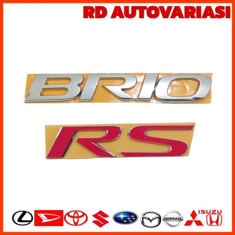 Emblem Brio Original/ Honda Brio RS 2020-2023/ Emblem Bagasi Honda Brio