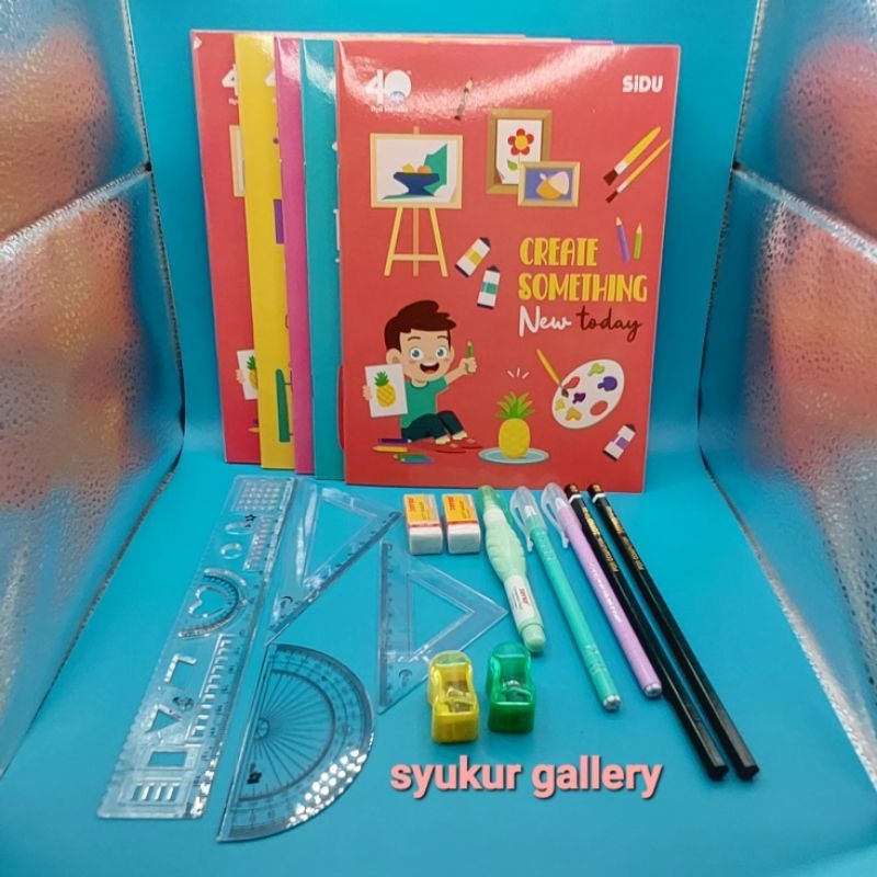 

Buku Sidu 38 lembar 1 set 15 IN 1/ Perlengkapan alat tulis 1 set 15 IN 1 ( paket Lengkap )