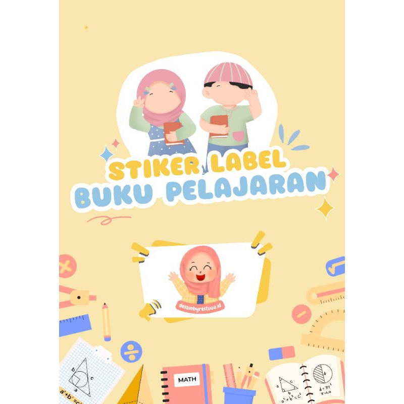 

stiker label nama buku pelajaran