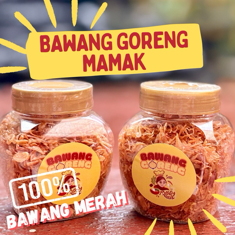 

Bawang Goreng Mamak 200gr. 100% Bawang Merah.