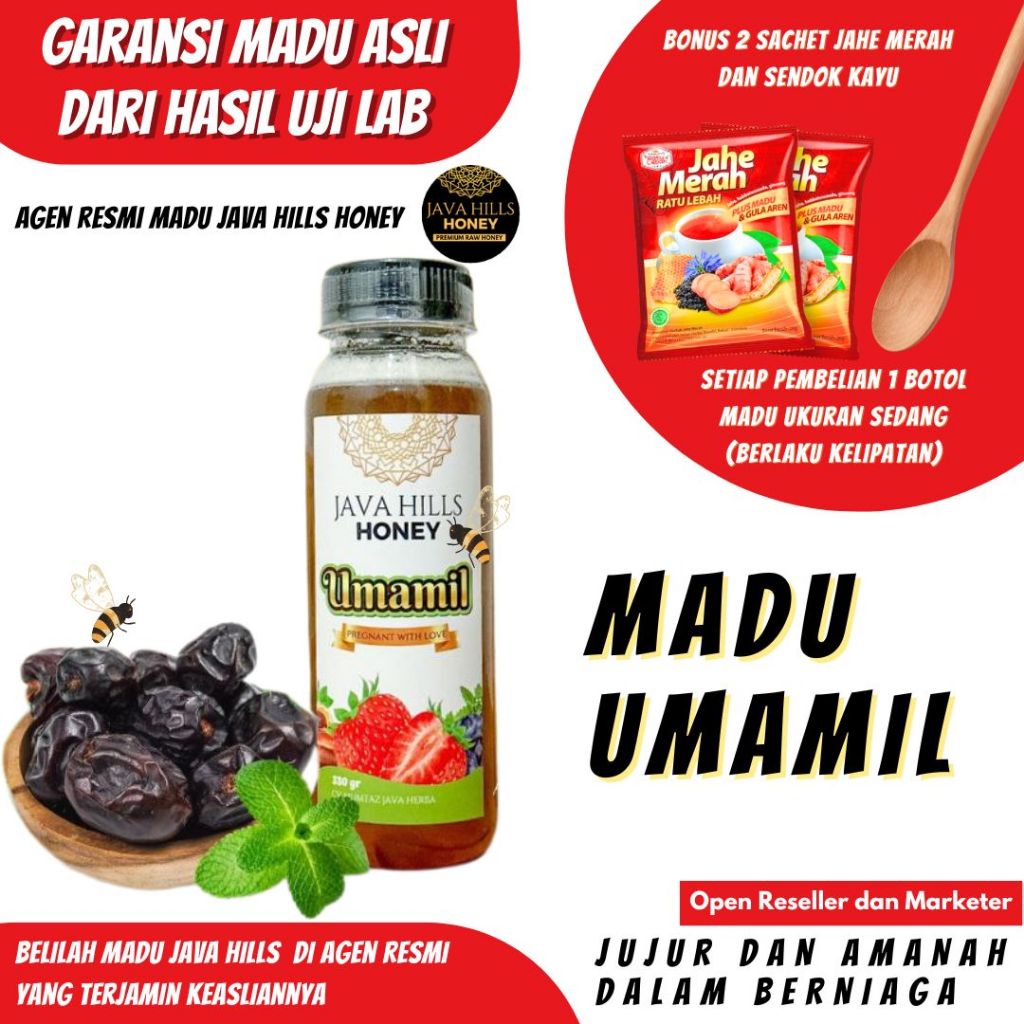 

Madu Umamil khusus Ibu Hamil Javahills Honey Madu mix kurma ajwa Madu murni mumtaz javahills