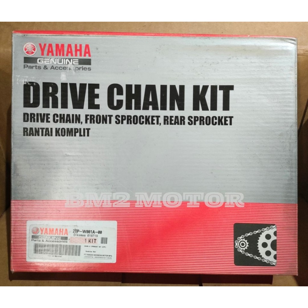 GEAR SET+RANTAI YAMAHA 2TP-W001A-00/VIXION DELUXE/ 100% ORIGINAL YAMAHA