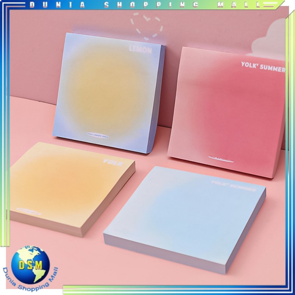 

DSM Sticky Notes Gradasi Lucu Polos 50 Lembar Memo Tempel Gradasi Warna-Warni 50Lembar Tempelan Kertas Catatan Memo Bookmark Notepad Alat Tulis Kantor Sekolah