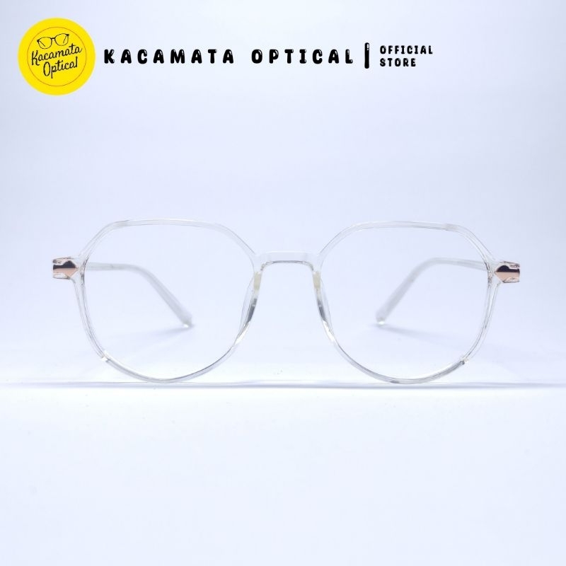 KACAMATA OPTICAL - Frame KMO8226  Oval Bening  Besi Plastik