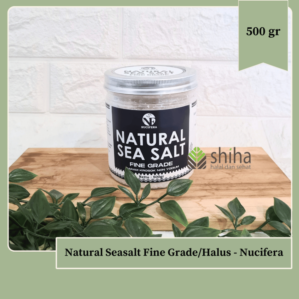 

Natural Sea Salt Fine Grade Nucifera | Garam Laut Halus | Warung Shiha