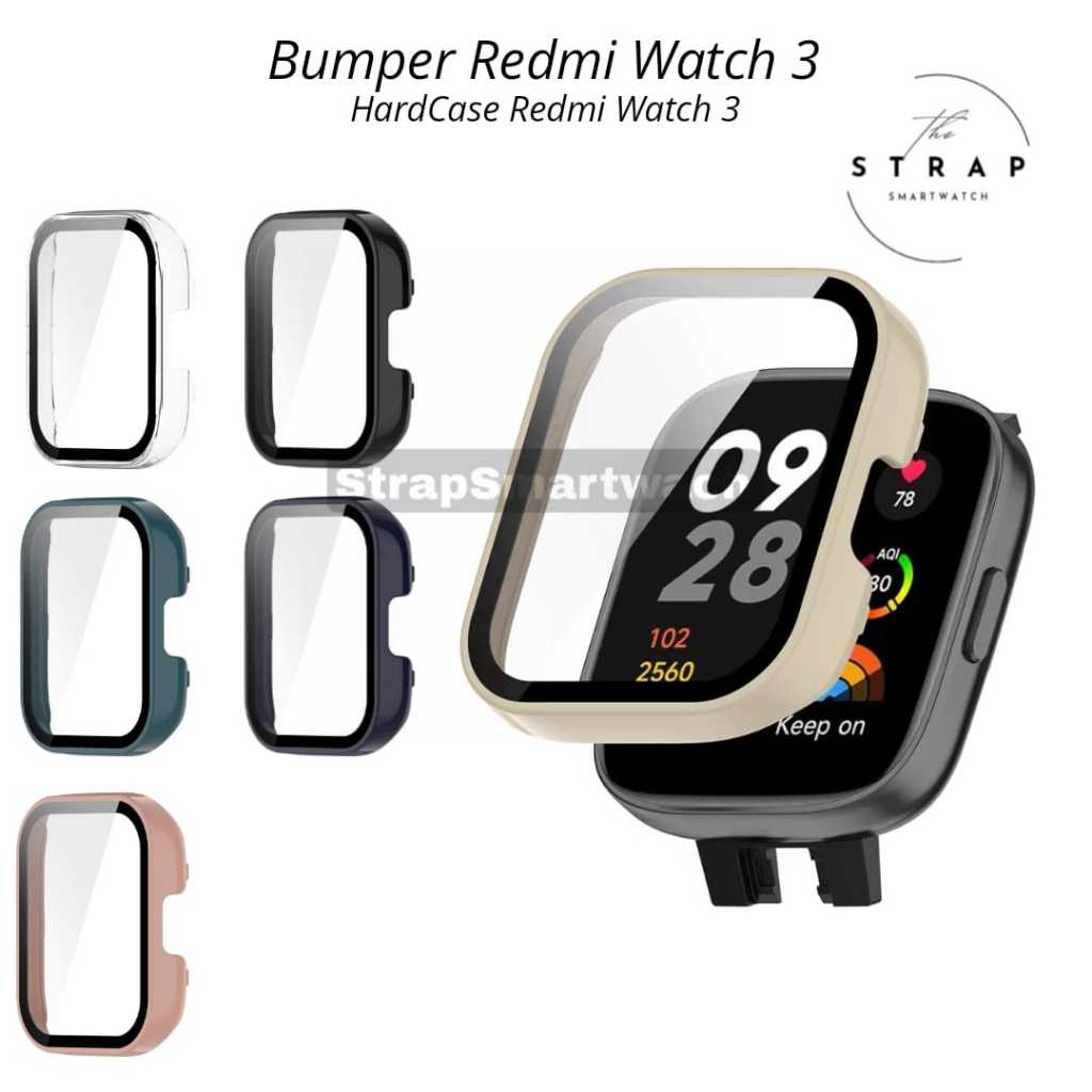 Bumper Case Redmi Watch 3 Screen Protector Khusus Redmi Watch 3 Bahan PC