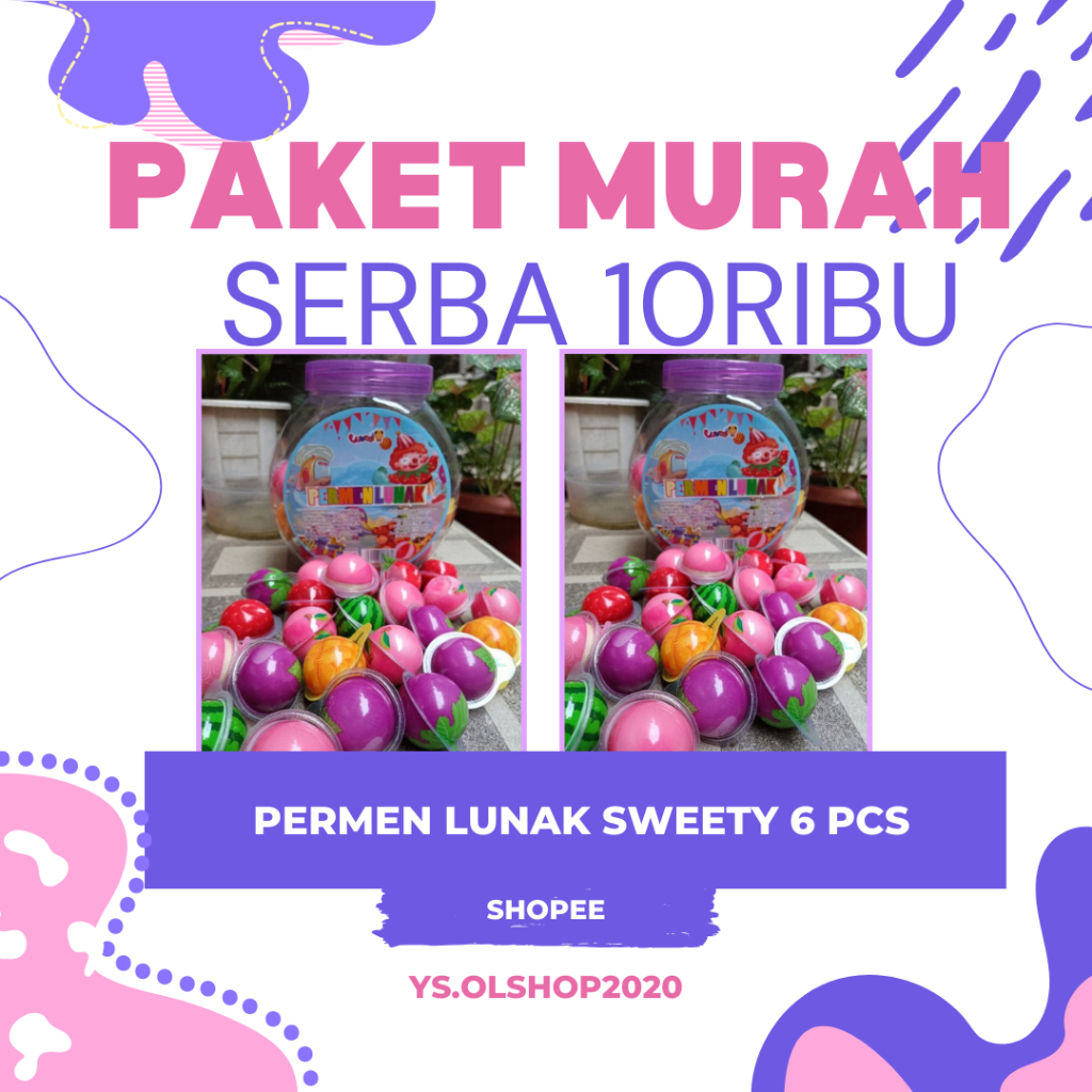 

PAKET SERBA 10RIBU PERMEN LUNAK SWEETY 6 PCS