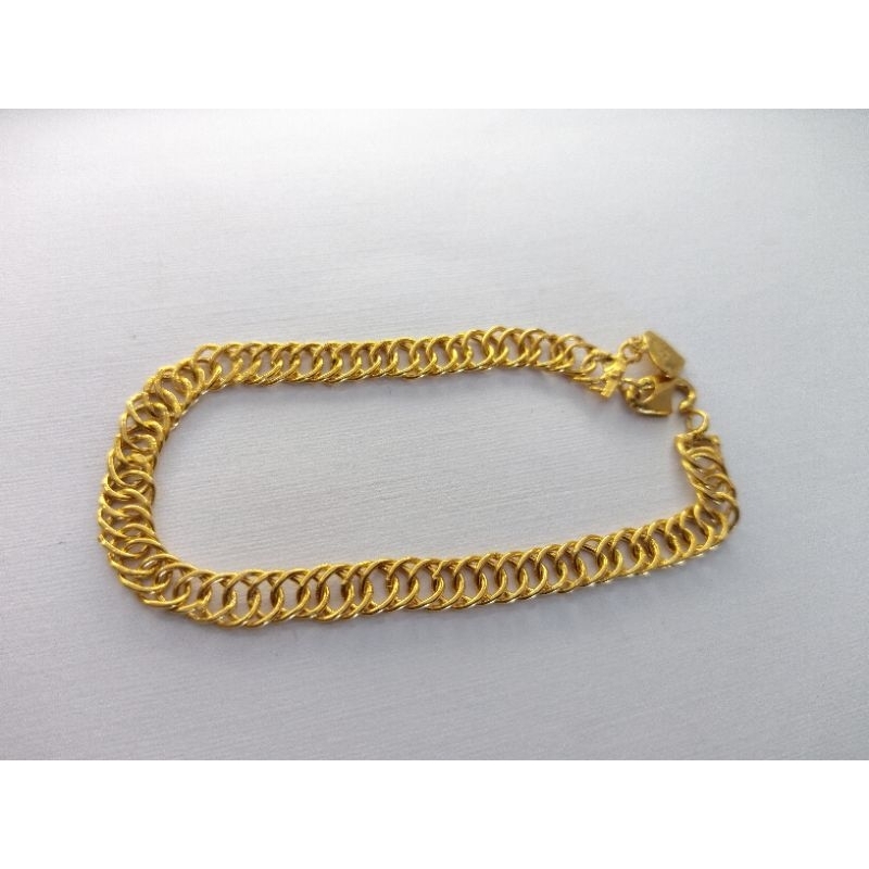 Gelang Rantai gepeng / Gelang rantai lilit Perak murni 925