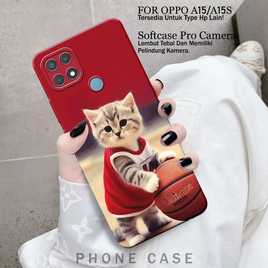 Case Oppo A15 / A15s - Casing Hp Oppo A15 / A15s - ( Kucing ) - Case Hp - Casing Hp - Softcase Oppo 