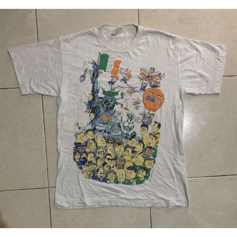 kaos art kartun ireland vintage secondi