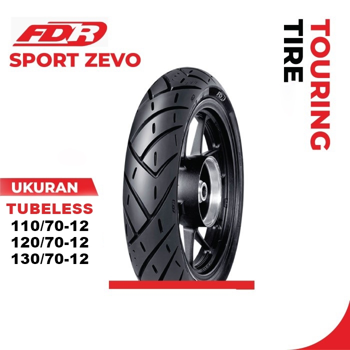 BAN MOTOR FDR SPORT ZEVO  UKURAN 110/70 120/70 130/70 RING 12 TUBELESS