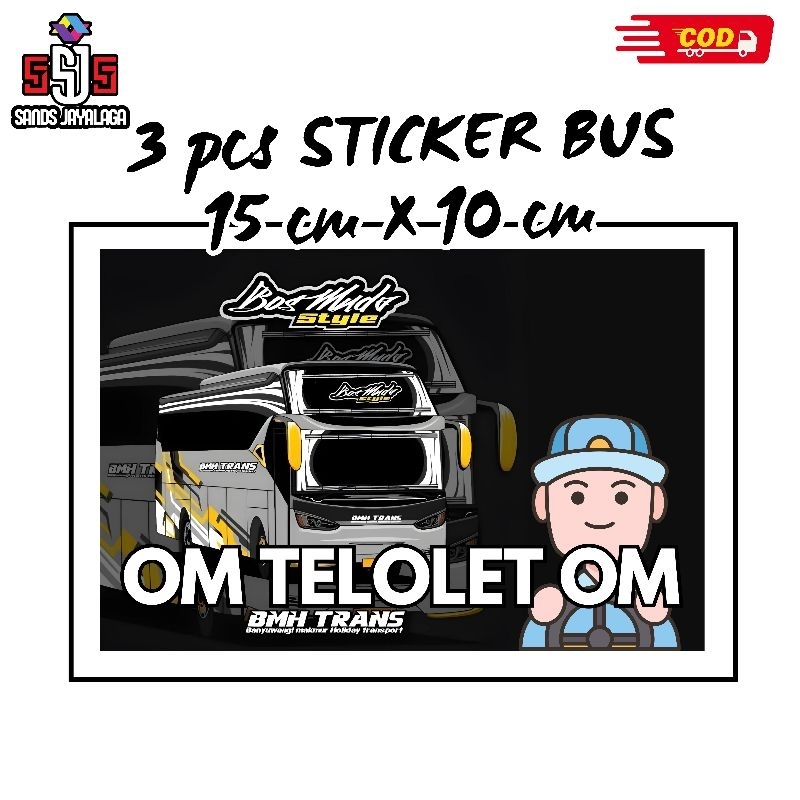 STICKER CUSTOM STICKER BUS ISI 3 STICKER BUS BASURI STIKER BIS STIKER OM TELOLET OM STIKER BIS MANIA