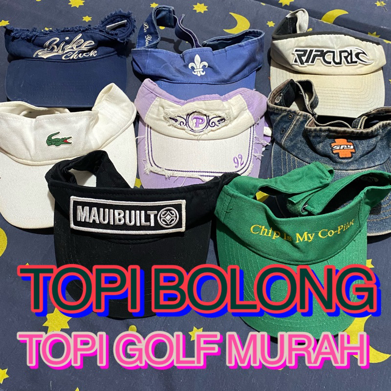 TOPI GOLF SECOND BRANDED ORIGINAL , TOPI BOLONG , TOPI ZUMBA