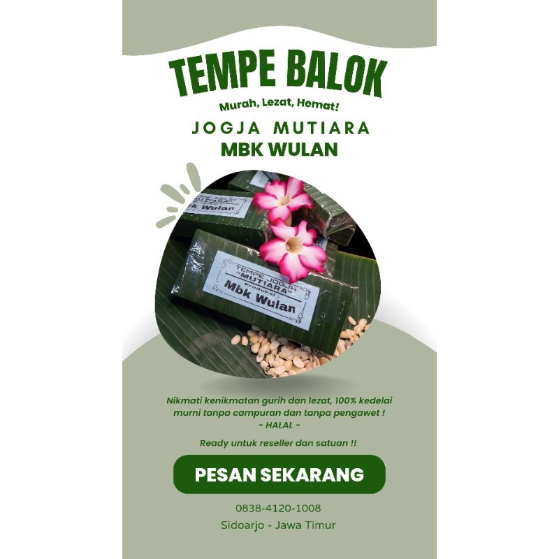 

TEMPE BALOK JOGJA MUTIARA