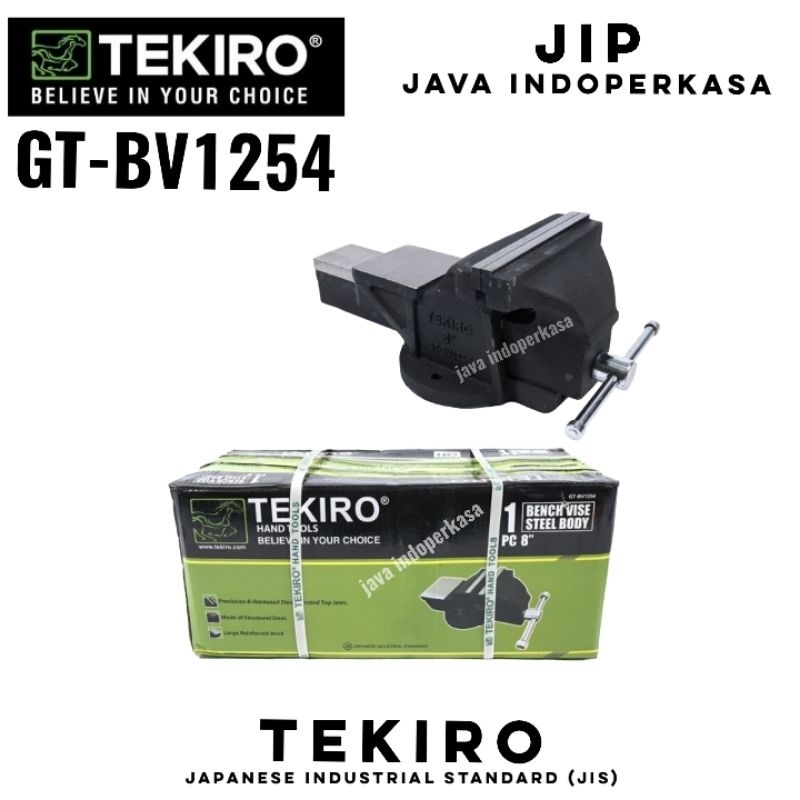 TEKIRO GT-BV1254 BENCH VISE 8 INCH / CATOK MEJA / RAGUM / TANGGEM BESI PENJEPIT