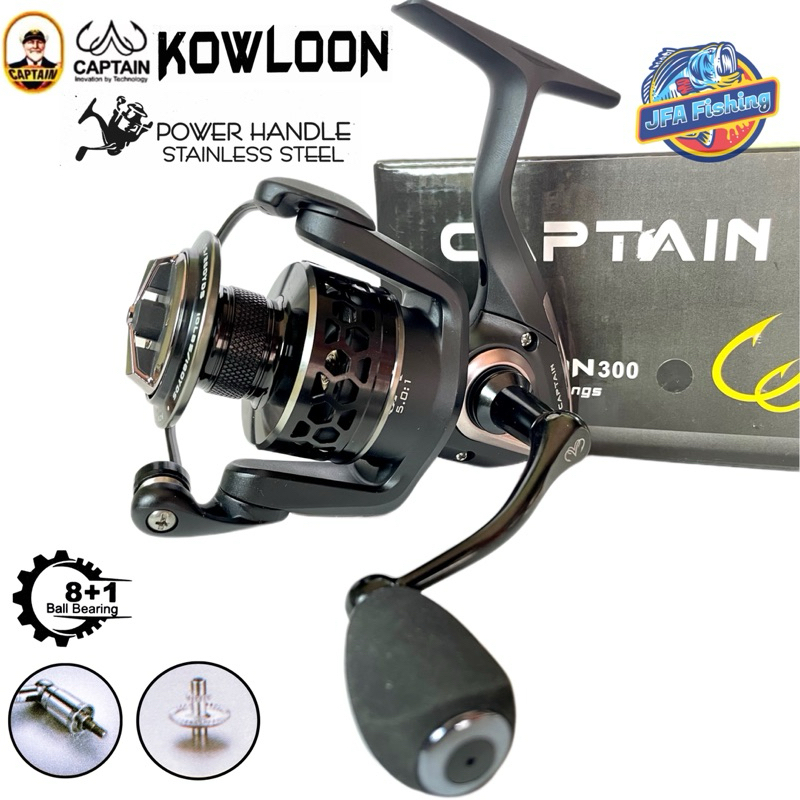 Reel Spinning Captain KOWLOON 200/300 8+1Bb PowerHandle