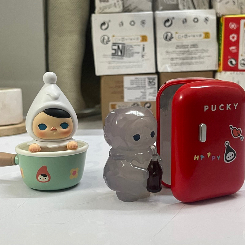 [READY INA SIAP KIRIM] PUCKY POPMART BLIND BOX ROAST STEAMED BUN  DUCK THE FEAST LONGEVITY PEACH HOT