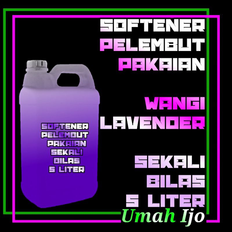 Softener Wangi LAVENDER Pelembut Pakaian Sekali Bilas 5 Liter Siap Pakai