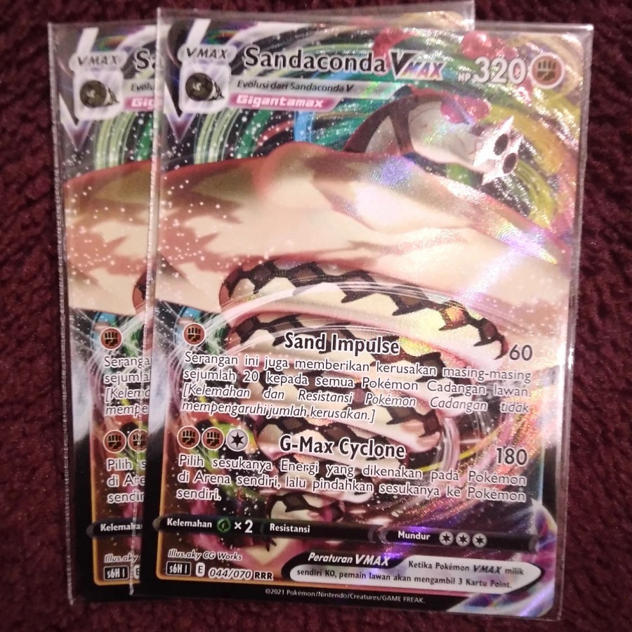 Sandaconda VMAX v max RRR s6h - Pokemon TCG Indonesia foil holo