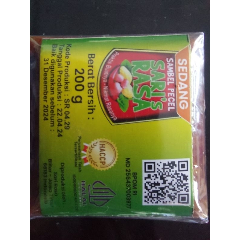 

Sari Rasa Sambel Pecel Sedang, Pedas, Tidak Pedas 200 gram