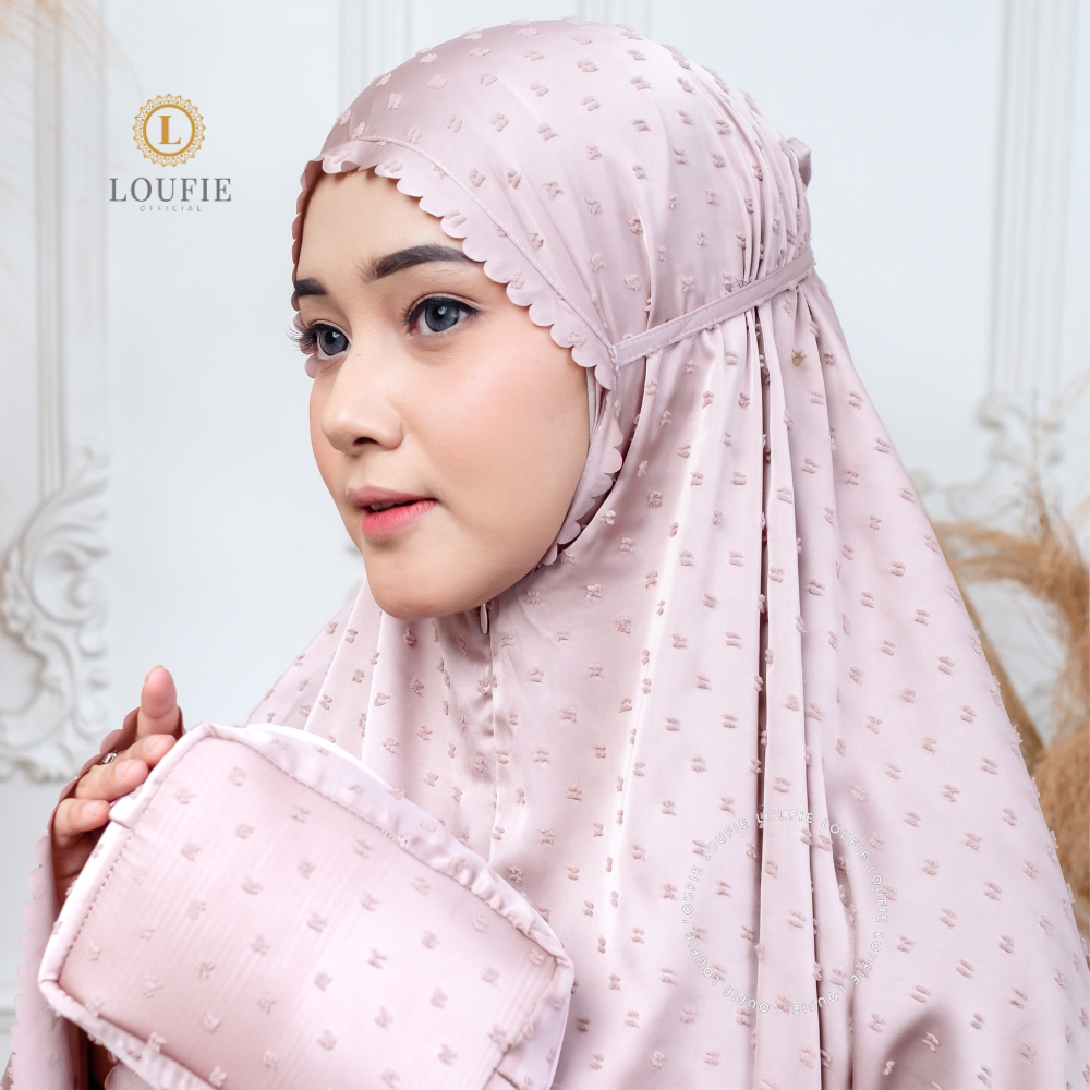 LOUFIE - Mukena Dewasa Silk Uragiri Laser Cut Dania Mewah